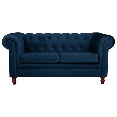 Habitat Chesterfield Velvet 2 Seater Sofa - Blue