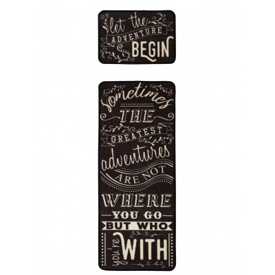 Argos Home Great Adventure Mat and Runner - Black