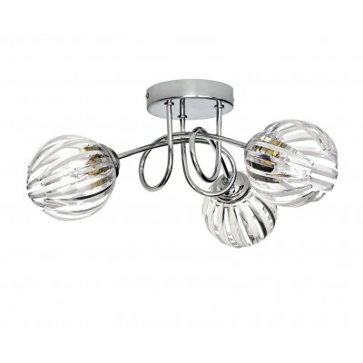 Argos Home Hampton 3 Light Ceiling Light - Chrome
