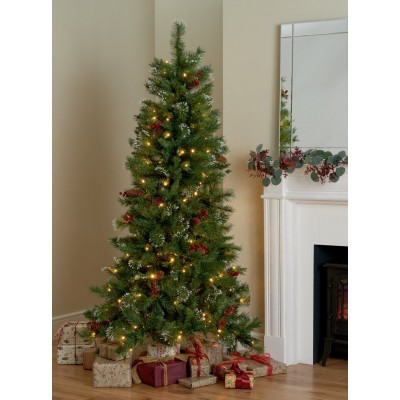 Argos Home 6ft Mixed Tip Snowy Pre Lit Christmas Tree