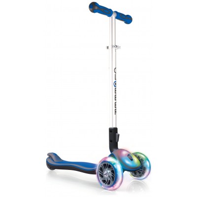 Globber Elite Lights Folding Scooter - Blue