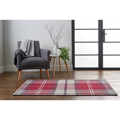 AH RED WOOL CLASSIC CHECK 120x160