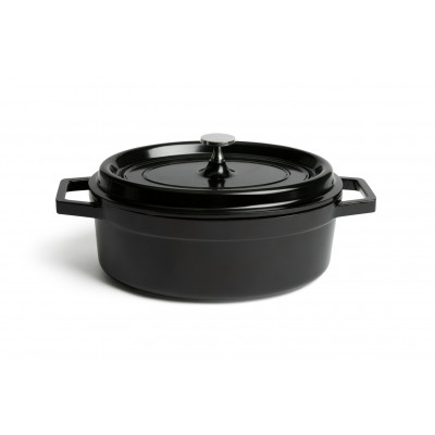 Habitat 3.6 Litre Cast Aluminium Casserole Dish - Black
