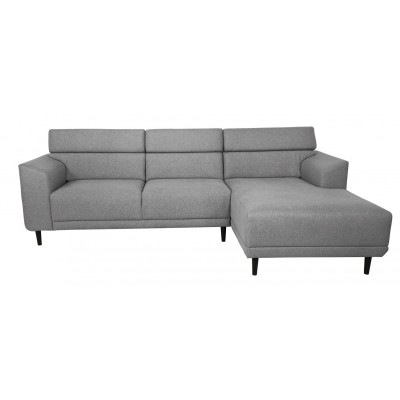 Argos Home Jonas Right Corner Fabric Sofa - Light Grey