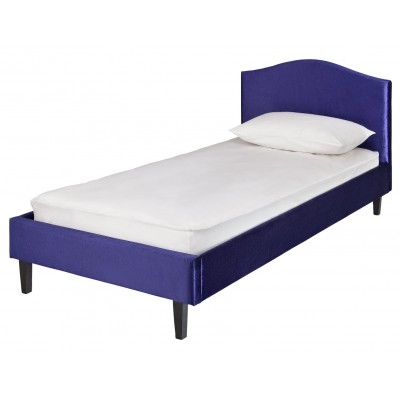Argos Home Belle Velvet Single Bed Frame - Blue