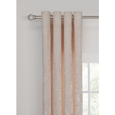 Argos Home Velvet Lined Eyelet Curtains - Champagne