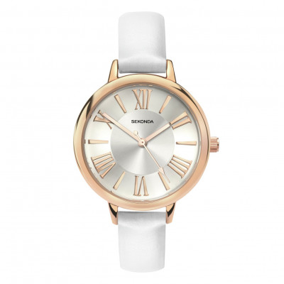 SEKONDA EDITIONS L WHITE STRAP WATCH