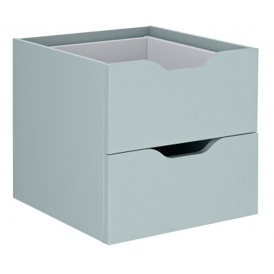 AH2 OO SQR PLUS 2 DRAWERS FJORD BLUE