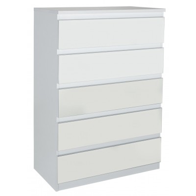 HAB JENSON 5 DRAWER CHEST MIRROR WHIT G