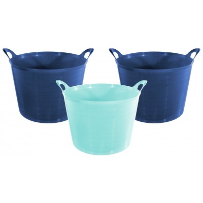 Argos Home Set of 3 27 Litre Blue Flexi Tubs