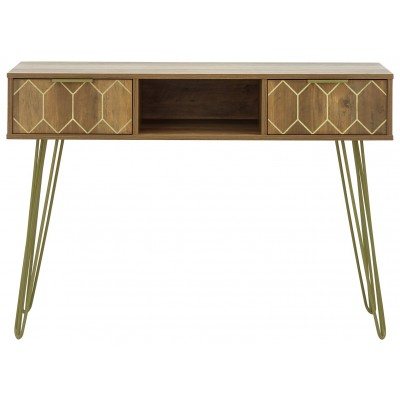 GFW Orleans 2 Drawer Console Table - Mango Wood Effect