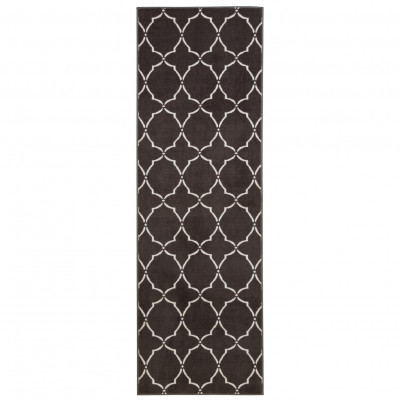Argos Home Trellis Grey Cut Pile Runner - 66x200cm