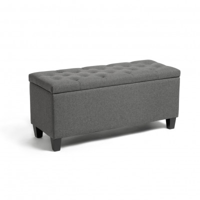 Argos Home Large Fabric Ottoman - Grey