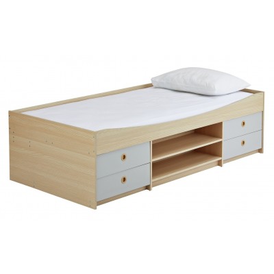 Habitat Camden Cabin Bed & Kids Mattress - Grey & Acacia