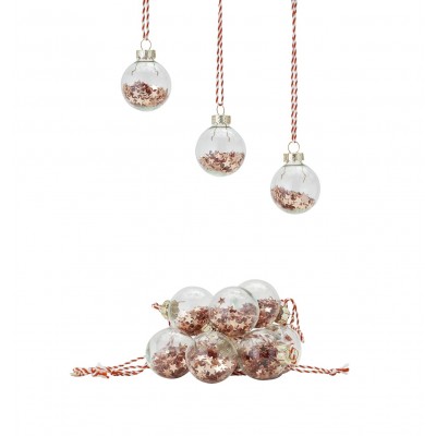 Argos Home Noir Copper Mini Shaker Bauble - 12 Pack