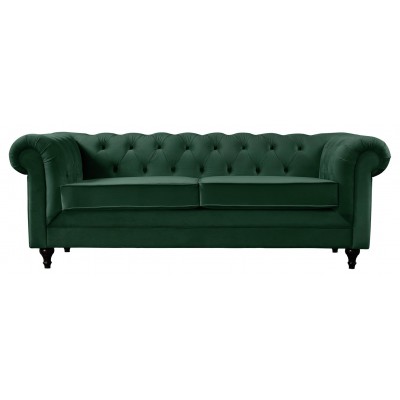 Habitat Chesterfield Velvet 3 Seater Sofa - Green
