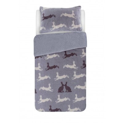 Argos Home Fleece Hare Bedding Set - Single