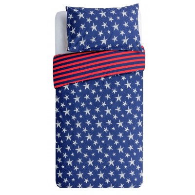 Argos Home Navy Star Bedding Set - Single