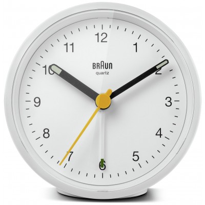 Braun Classic Analogue Alarm Clock - White