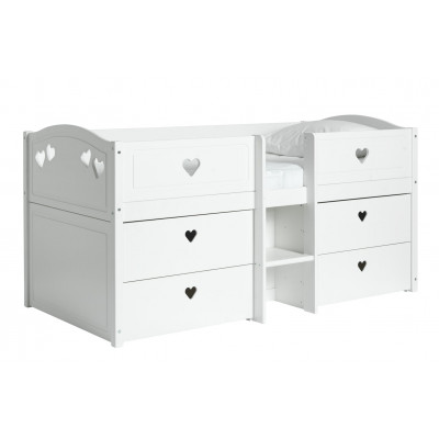 Habitat Mia Low Storage Mid Sleeper - White
