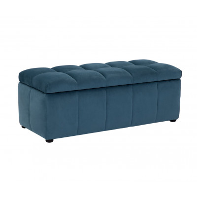 Argos Home Maisie Large Velvet Ottoman - Blue