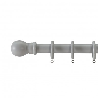 Argos Home Grey Wooden Fixed Curtain Pole - 240cm