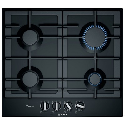 Bosch PCP6A6B90 Cast Iron Support Gas Hob - Black