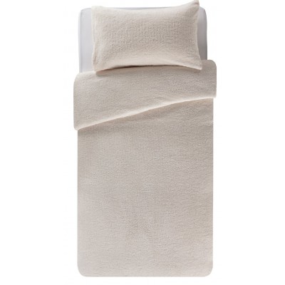 Argos Home Cream Fleece Bedding Set - Single
