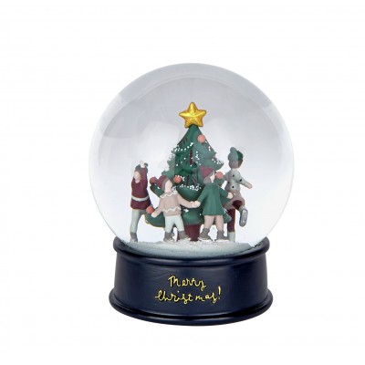 Argos Home Berry Christmas Ice Skaters Snow Globe