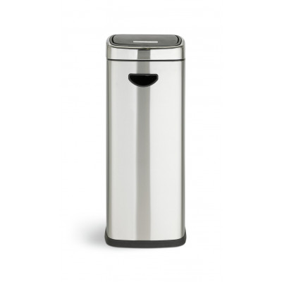 Habitat 30 Litre Square Touch Top Bin - Silver