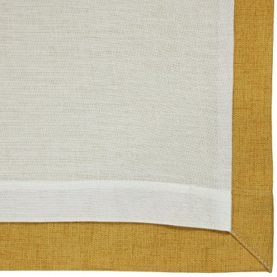 Argos Home Printed Border Unlined Eyelet Curtains - Mustard