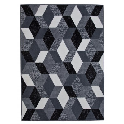 Argos Home Geo Rug - 120x160cm - Black and White