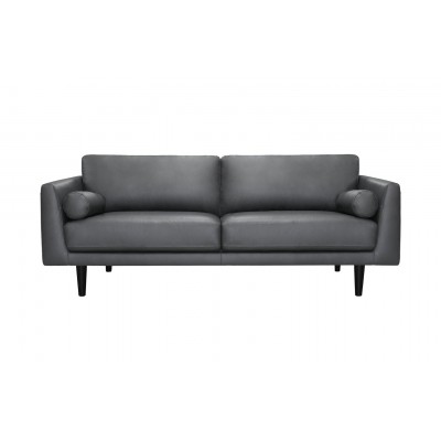 Habitat Jackson Leather 4 Seater Sofa - Grey