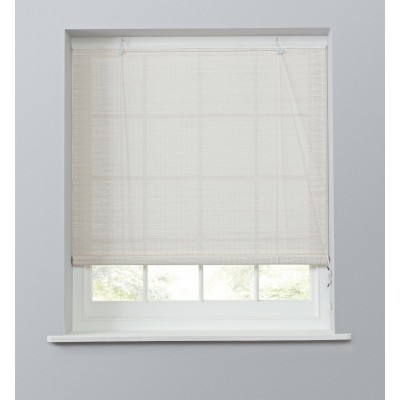 Habitat Bamboo White Roller Blind - 90cm