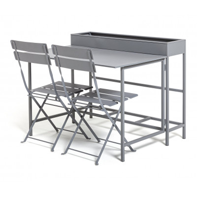 HAB TROUGH BISTRO SET GREY