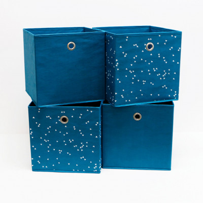 HAB 4 SQUARES BOXES CONFETTI TEAL