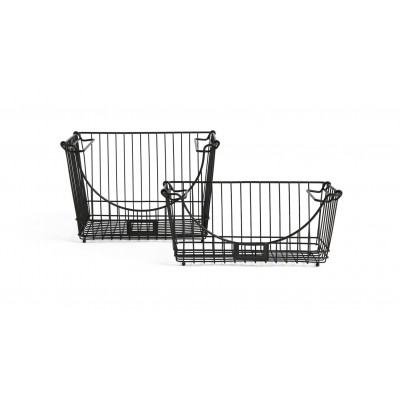 HAB STORAGE BASKETS 2PK WITH LABEL SLOT