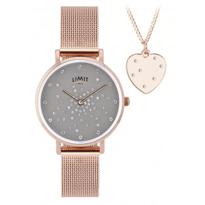 LIMIT L ROSE SPARKLE FACE WATCH SET