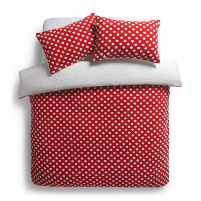 HAB RED TUFTED SPOT FLEECE DB