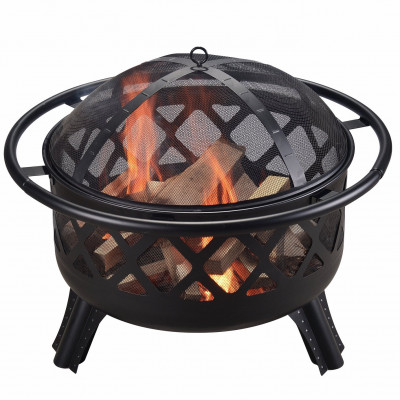 PTOP WOOD BURNING FIREPIT W COVER CU296