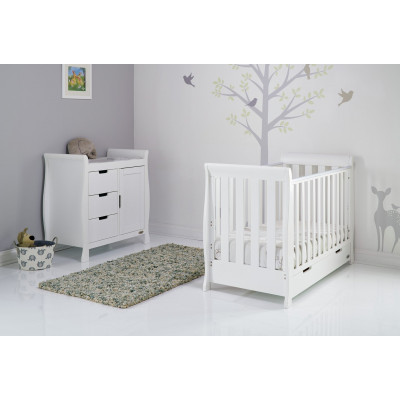 Obaby Stamford Classic Sleigh 2 Piece Nursery Set - White