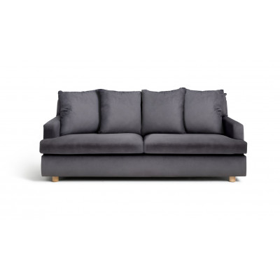 HAB LANA T CUSHION 3 STR SOFA VLVT CHARC