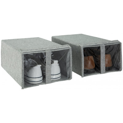 HAB 2PK SHOE BOXES FABRIC