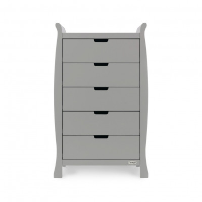 Obaby Stamford Tall 5 Drawer Chest - Warm Grey