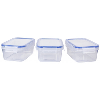 Argos Home Pack of 3 900ml Klip Lock Storage Set
