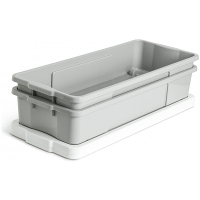Argos Home 2 x 45L Wheeled Underbed Storage Boxes - Grey