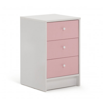 Argos Home Kids Malibu Kids 3 Drawer Bedside Table - Pink