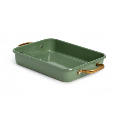 Habitat Citrine 35cm  Steel Brownie Baking Dish - Green