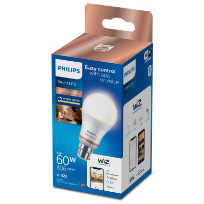 Philips Wiz B22 White Smart LED Wi-Fi Bulb
