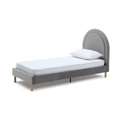 Habitat Sol Single Velvet Bed Frame - Grey